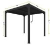 LUXE pergola 3x3m antracit