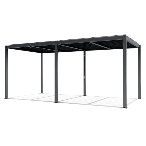 LUXE pergola 7,8x3m antracit LED világítással