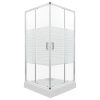 Madera 80x80 cm szögletes zuhanykabin zuhanytálcával