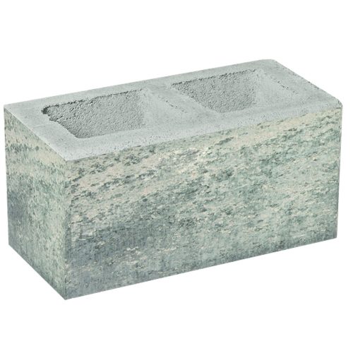 Leier Modern Kerítéskő normálkő satírozott natúr füstantracit 40x20x20 cm (40 darab/raklap)
