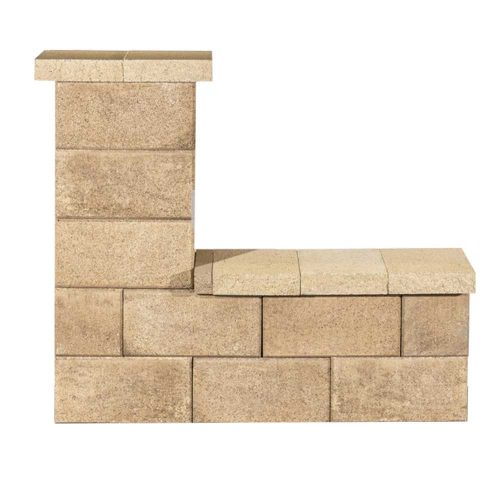 Leier Modern Kerítéskő normálkő satírozott natúr bézs-barna 40x20x20 cm (40 darab/raklap)