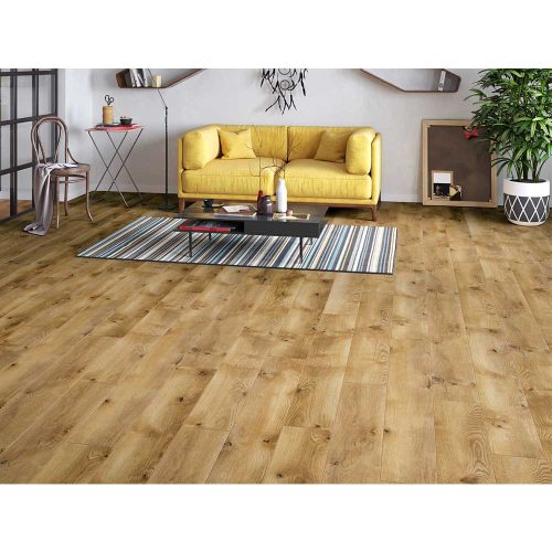 Classen Story PRÉMIUM AQUA WR 4V Roverto Oak oak wheat 12 mm laminált padló, színek: barna, padlófűtéshez alkalmazható.
