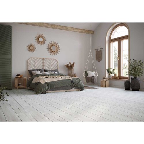 Classen Casa CLASSIC AQUA Energy WR Sartre Oak P hell 8 mm laminált padló, színek: barna, fehér, szürke, padlófűtéshez alkalmazható.