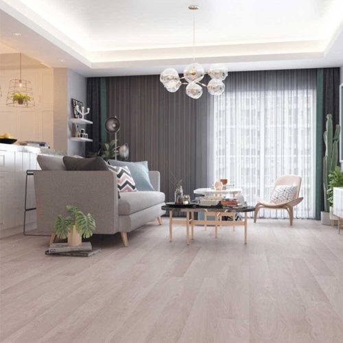 Classen Impression PRÉMIUM AQUA 4V AP Grenada Oak oak grey 10 mm laminált padló, színek: szürke, barna (sötét), padlófűtéshez alkalmazható.