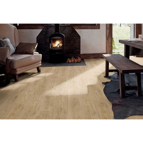 Swiss Krono My Floor Chalet PRÉMIUM AQUA Girona Oak 10 mm laminált padló, színek: barna (világos), barna, barna (sötét), padlófűtéshez alkalmazható.