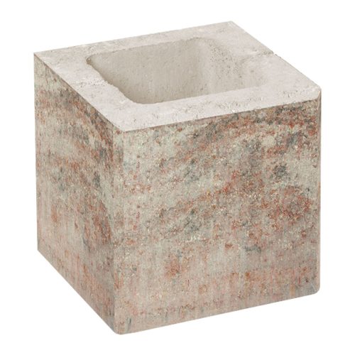 Leier Modern Kerítéskő félkő satírozott natúr kagylóhéj 20x20x20 cm